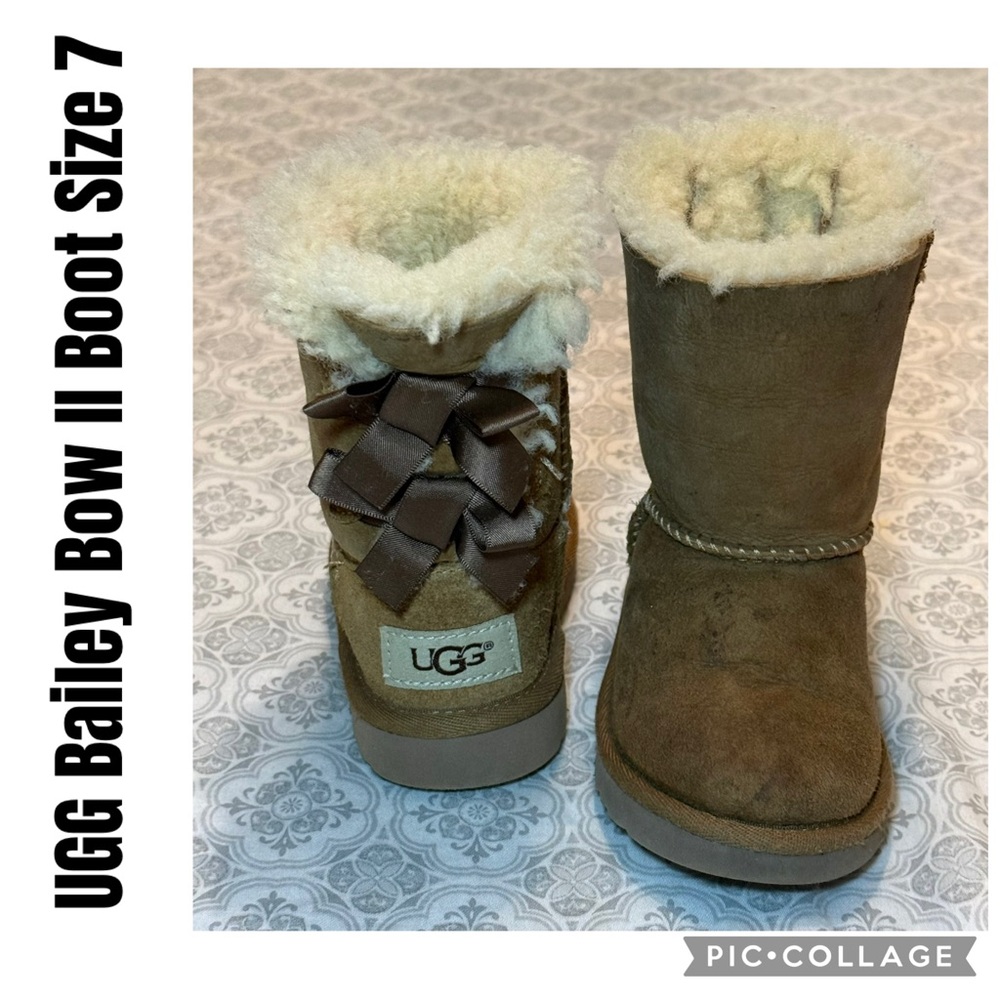 UGG Bailey Bow II Chestnut Boots Size 7